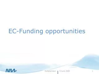 EC-Funding opportunities