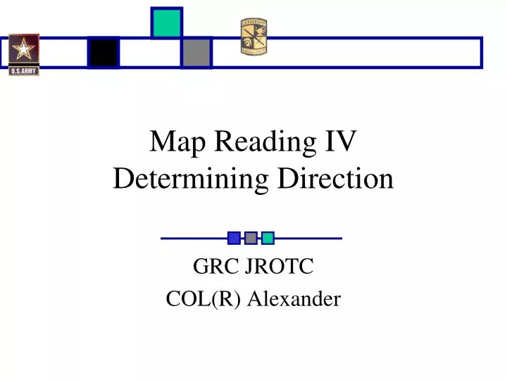 map reading iv determining direction