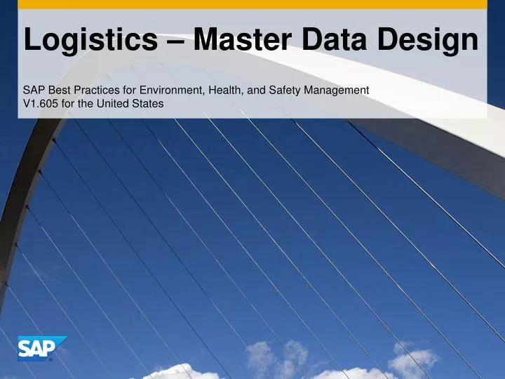 logistics master data design