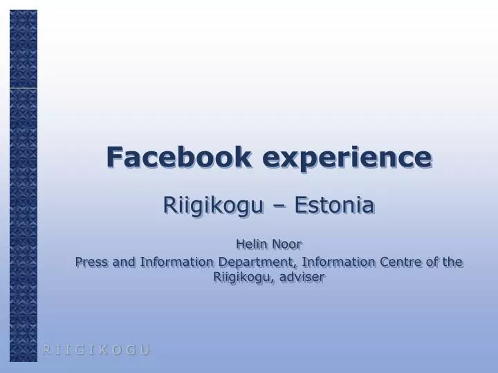 facebook experience