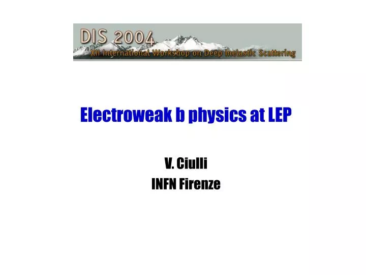 electroweak b physics at lep