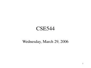 CSE544