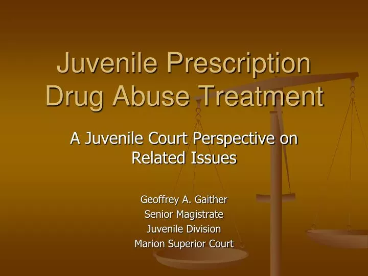 juvenile prescription drug abuse treatment