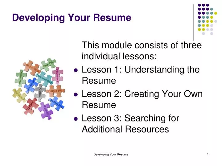 developing your resume