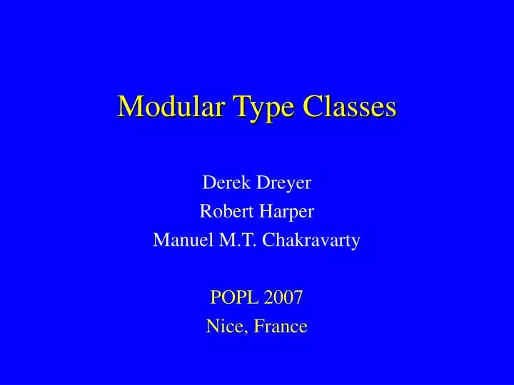 modular type classes