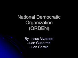 National Democratic Organization (ORDEN)