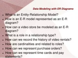 Data Modeling with ER Diagrams