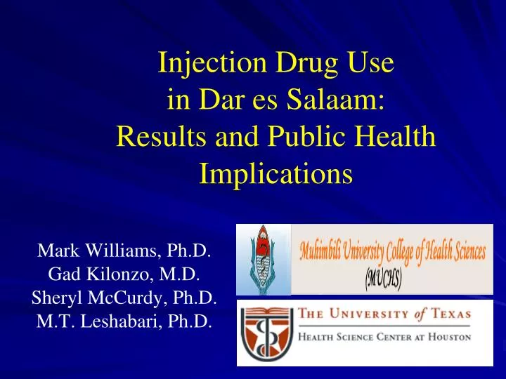 injection drug use in dar es salaam results and public health implications