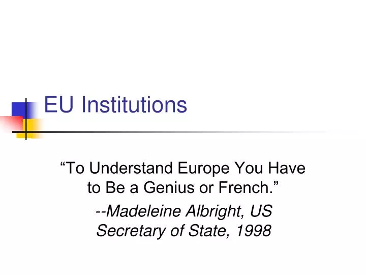 eu institutions