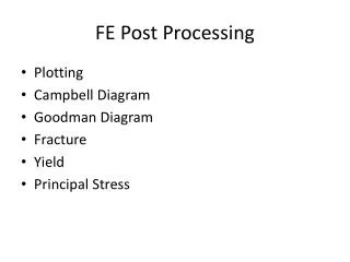 FE Post Processing