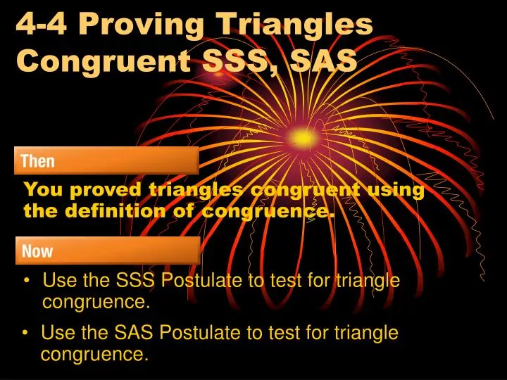 4 4 proving triangles congruent sss sas