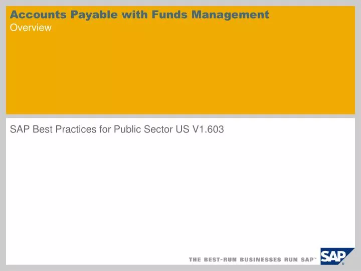 accounts payable with funds management overview