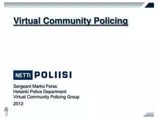 Virtual Community Policing