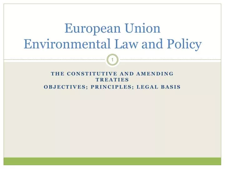 european union environmental law and policy