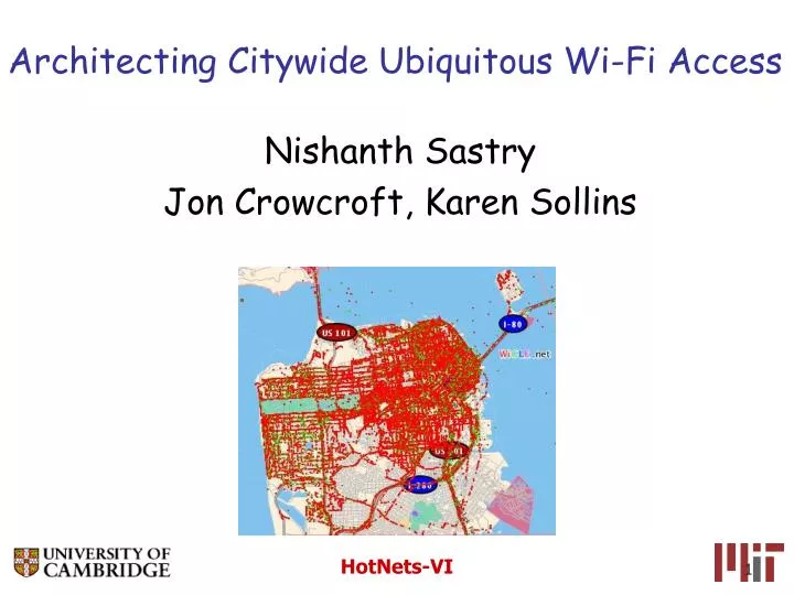 architecting citywide ubiquitous wi fi access