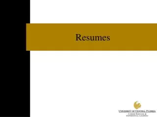 Resumes