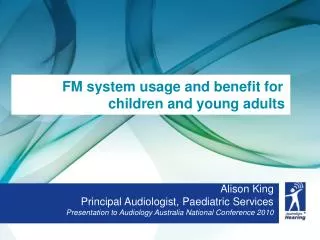 FM system usage and benefit for children and young adults