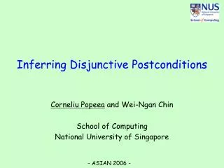 Inferring Disjunctive Postconditions