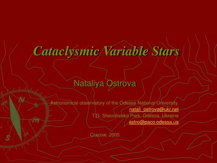 cataclysmic variable stars