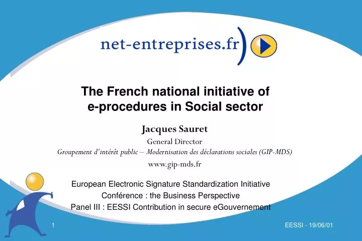 the french national initiative of e procedures in social sector