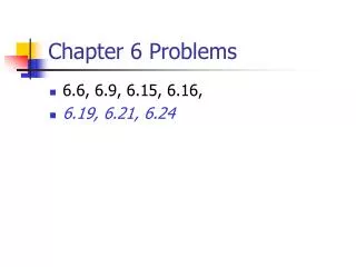 Chapter 6 Problems