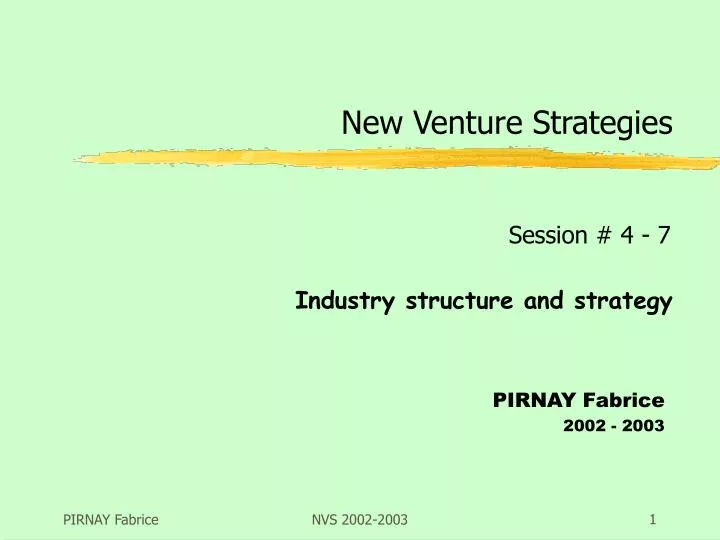 new venture strategies