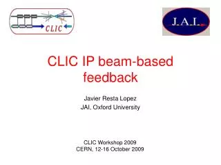 CLIC IP beam-based feedback