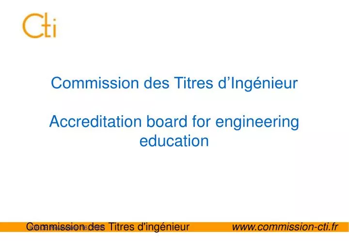 commission des titres d ing nieur accreditation board for engineering education