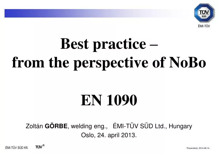 best practice from the perspective of nobo en 1090