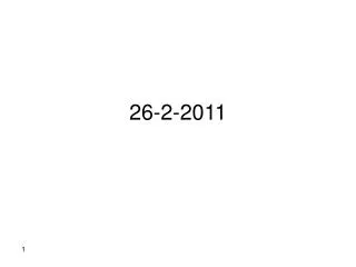 26 2 2011