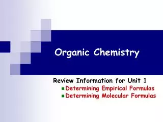 organic chemistry