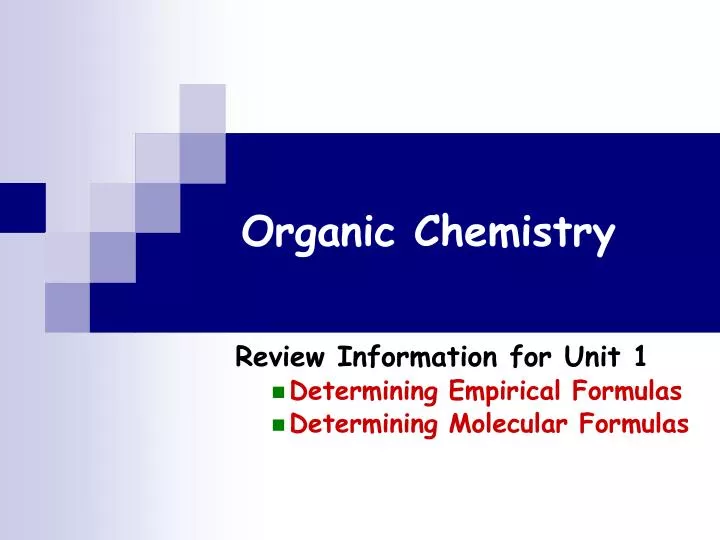 organic chemistry