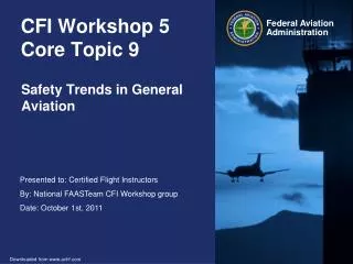 CFI Workshop 5 Core Topic 9