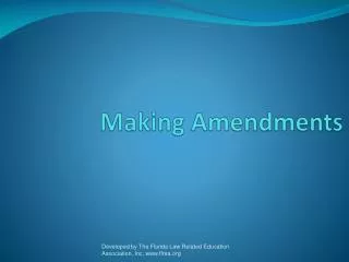 Making Amendments