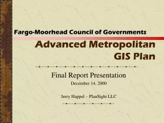 Advanced Metropolitan GIS Plan