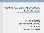 Understanding the C2 Architectural Style: Principles and Applications - slide 1