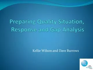Preparing Quality Situation, Response and Gap Analysis