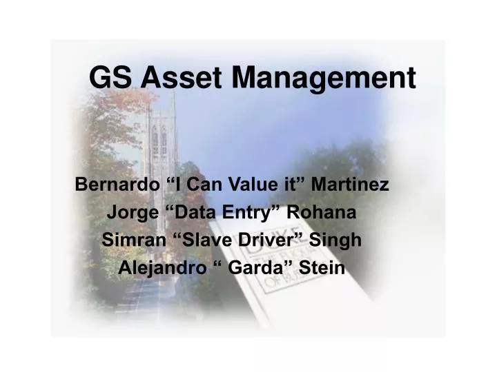 gs asset management