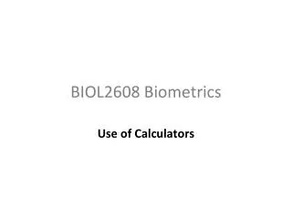 BIOL2608 Biometrics