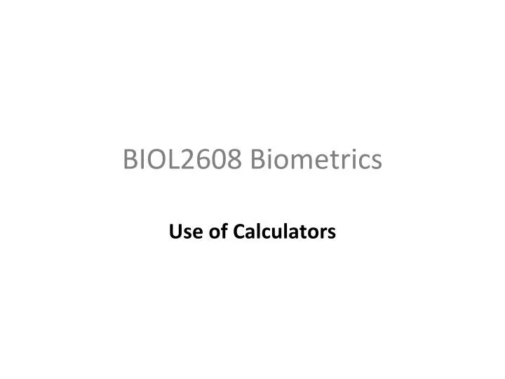 biol2608 biometrics