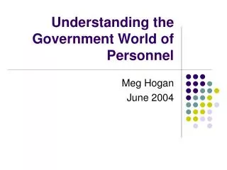 understanding the government world of personnel