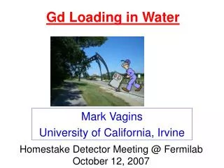 Gd Loading in Water