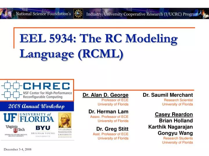 eel 5934 the rc modeling language rcml