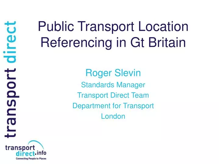 public transport location referencing in gt britain