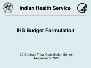 IHS Budget Formulation