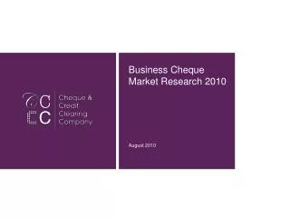 Business Cheque Market Research 2010