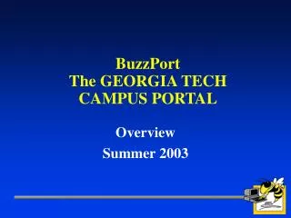 BuzzPort The GEORGIA TECH CAMPUS PORTAL