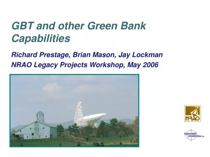 gbt and other green bank capabilities