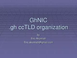 GhNIC .gh ccTLD organization
