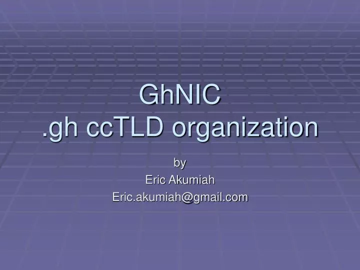 ghnic gh cctld organization